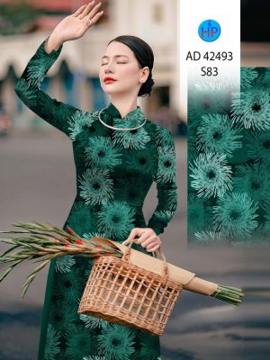 Vải Áo Dài Hoa In 3D AD 42493 20